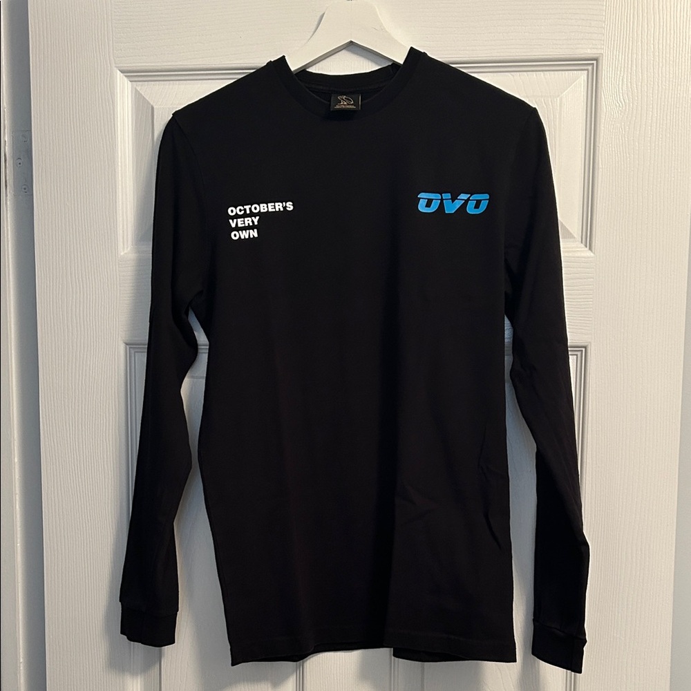 OVO Black and Blue Long Sleeve Men's Tee